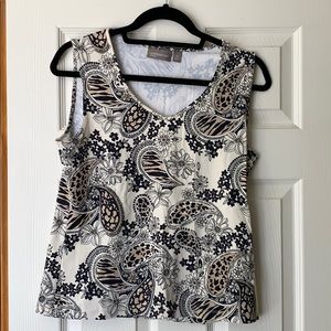 Sleeveless paisley top